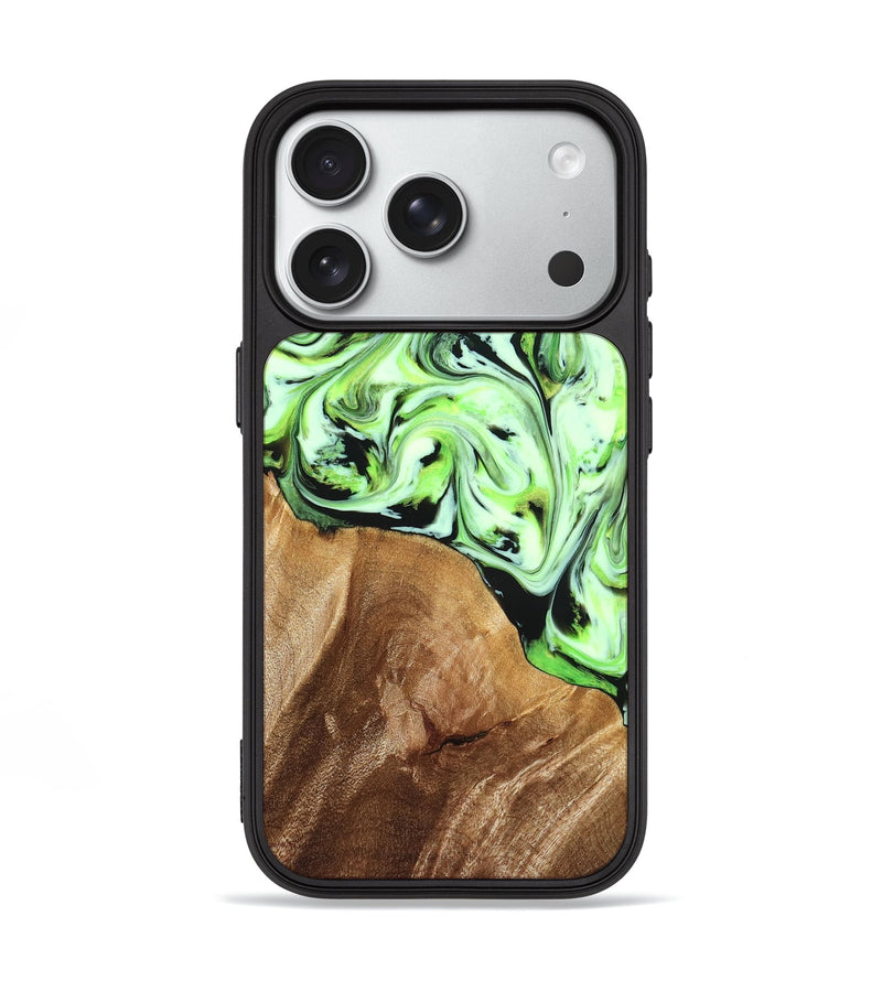 iPhone 18 Pro Wood Phone Case - Roselyn (Green, 827181)
