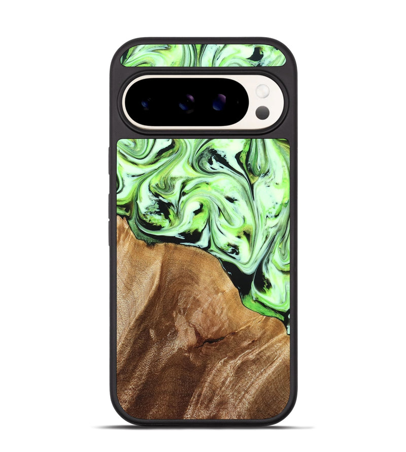 Pixel 9 Wood Phone Case - Roselyn (Green, 827181)