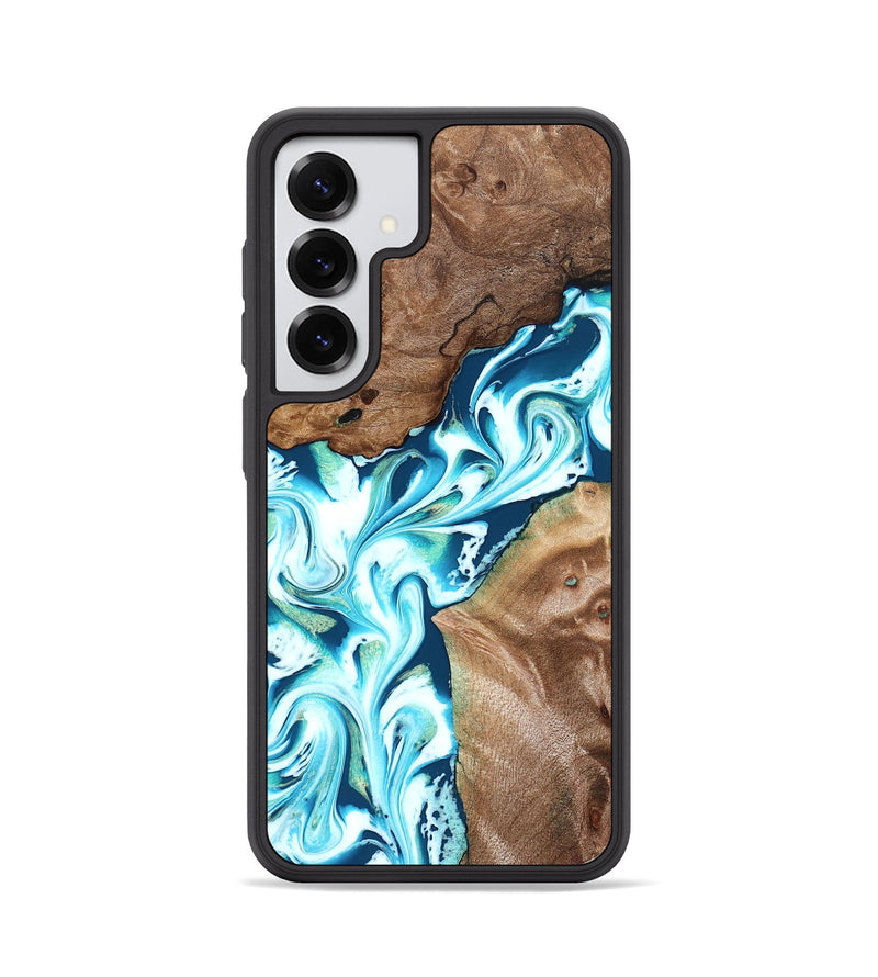 Galaxy S25 Wood Phone Case - Ailani (Blue, 827182)