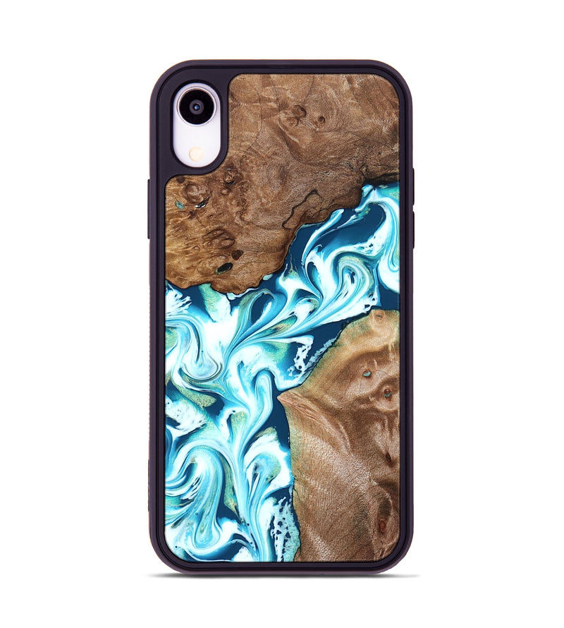 iPhone Xr Wood Phone Case - Ailani (Blue, 827182)