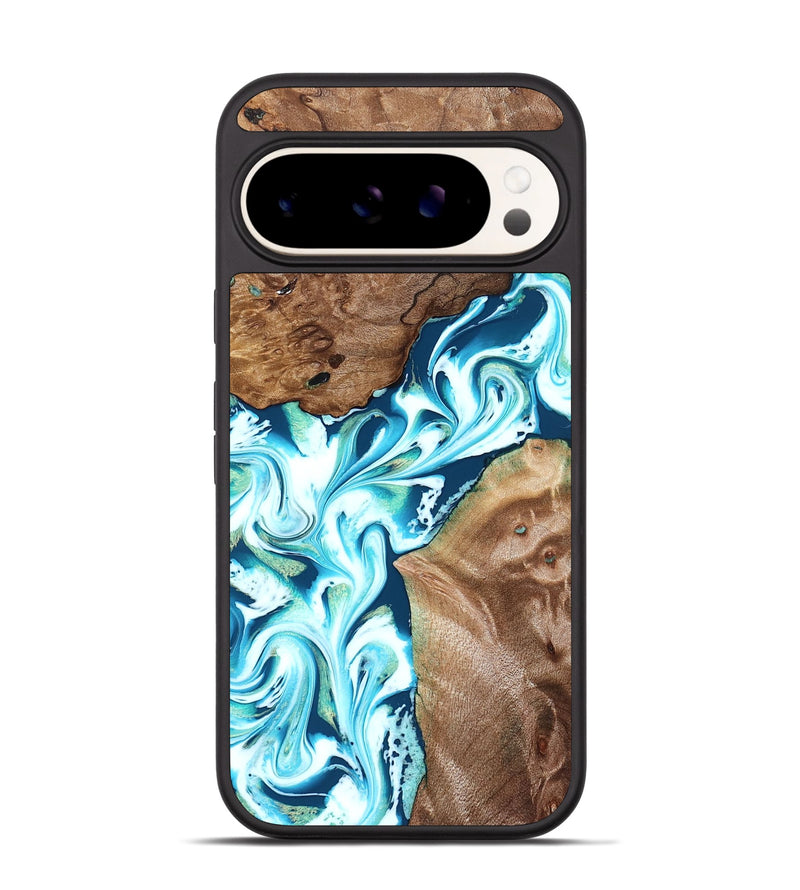 Pixel 9 Pro Wood Phone Case - Ailani (Blue, 827182)