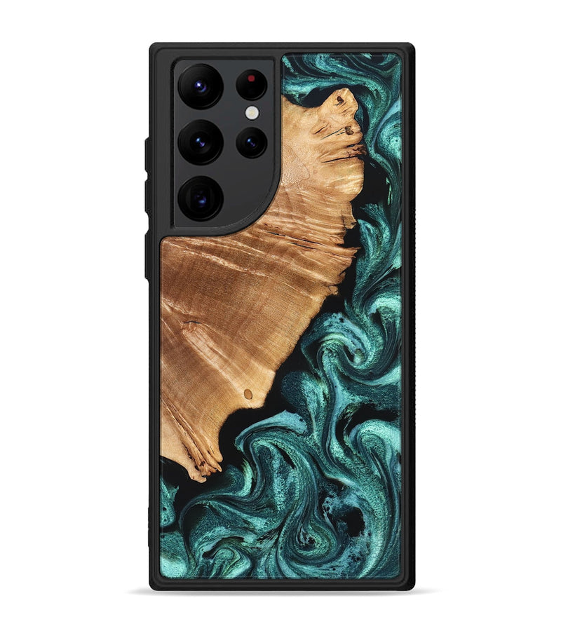 Galaxy S22 Ultra Wood Phone Case - Frida (Green, 827183)