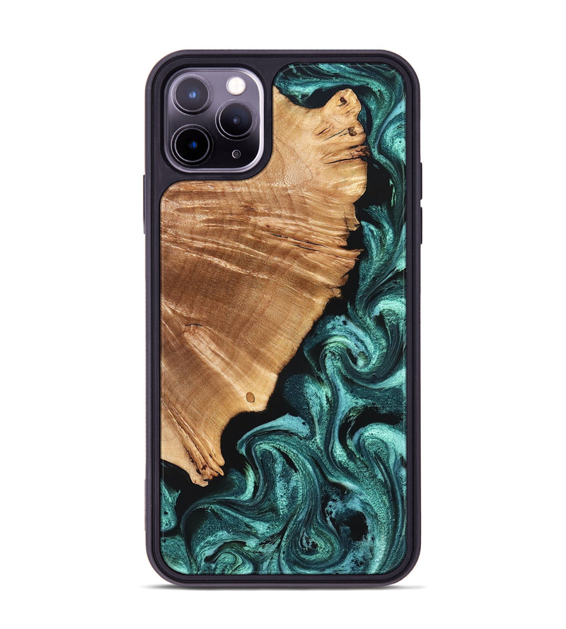 iPhone 11 Pro Max Wood Phone Case - Frida (Green, 827183)