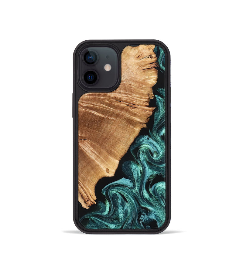 iPhone 12 mini Wood Phone Case - Frida (Green, 827183)