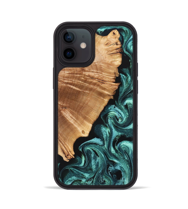 iPhone 12 Wood Phone Case - Frida (Green, 827183)