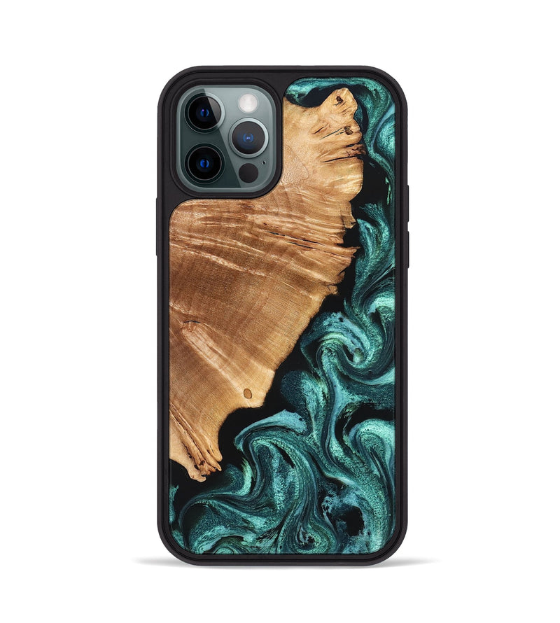 iPhone 12 Pro Wood Phone Case - Frida (Green, 827183)