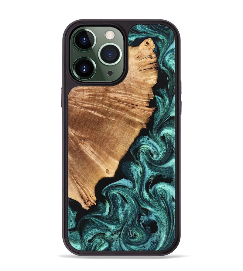 iPhone 13 Pro Max Wood Phone Case - Frida (Green, 827183)