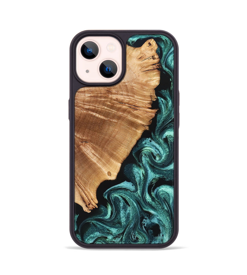 iPhone 14 Wood Phone Case - Frida (Green, 827183)