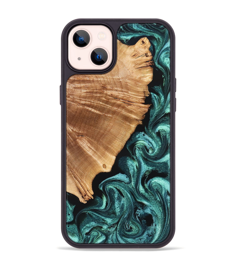 iPhone 14 Plus Wood Phone Case - Frida (Green, 827183)