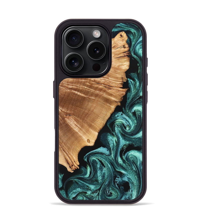 iPhone 16 Pro Wood Phone Case - Frida (Green, 827183)