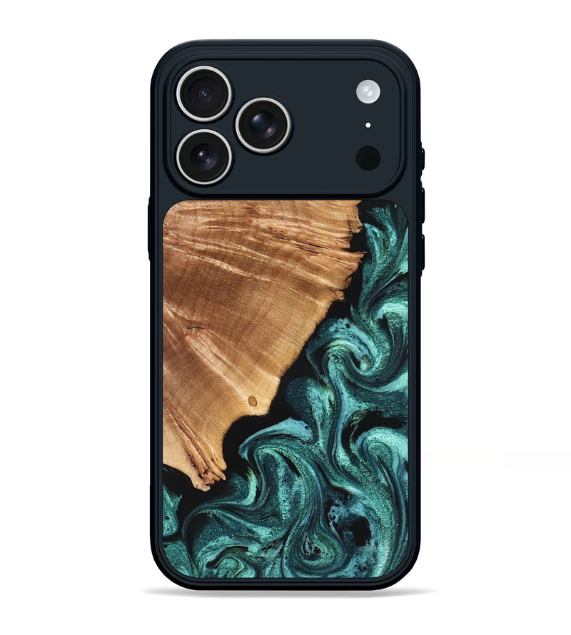 iPhone 17 Pro Max Wood Phone Case - Frida (Green, 827183)