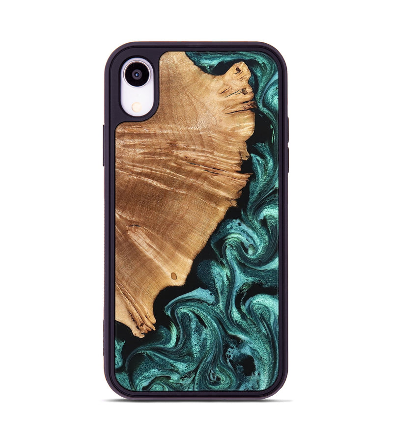 iPhone Xr Wood Phone Case - Frida (Green, 827183)