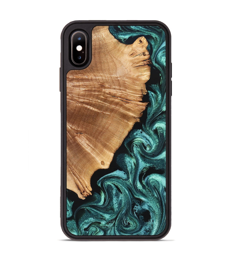 iPhone Xs Max Wood Phone Case - Frida (Green, 827183)
