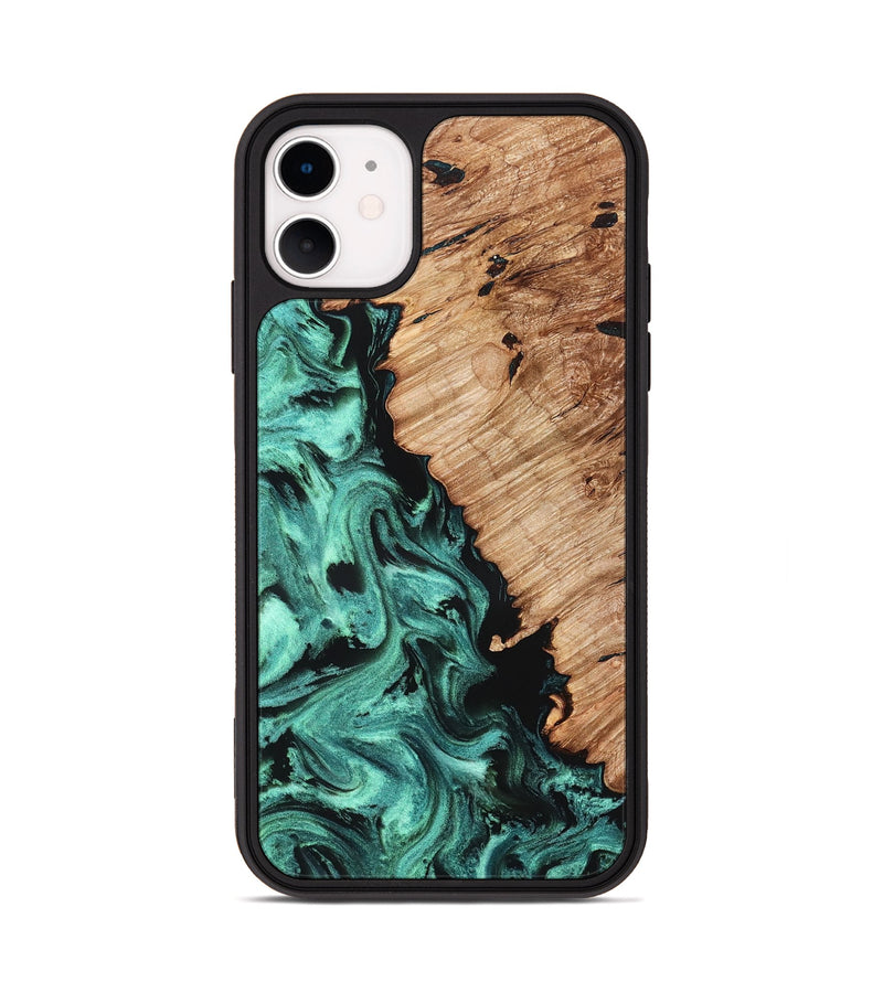 iPhone 11 Wood Phone Case - Candy (Green, 827184)