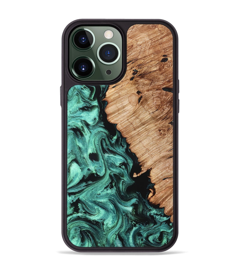 iPhone 13 Pro Max Wood Phone Case - Candy (Green, 827184)