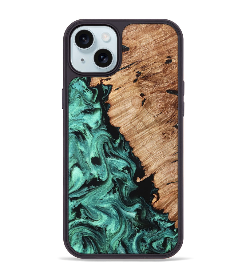 iPhone 15 Plus Wood Phone Case - Candy (Green, 827184)