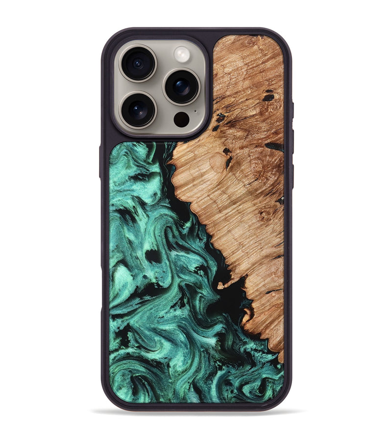 iPhone 16 Pro Max Wood Phone Case - Candy (Green, 827184)