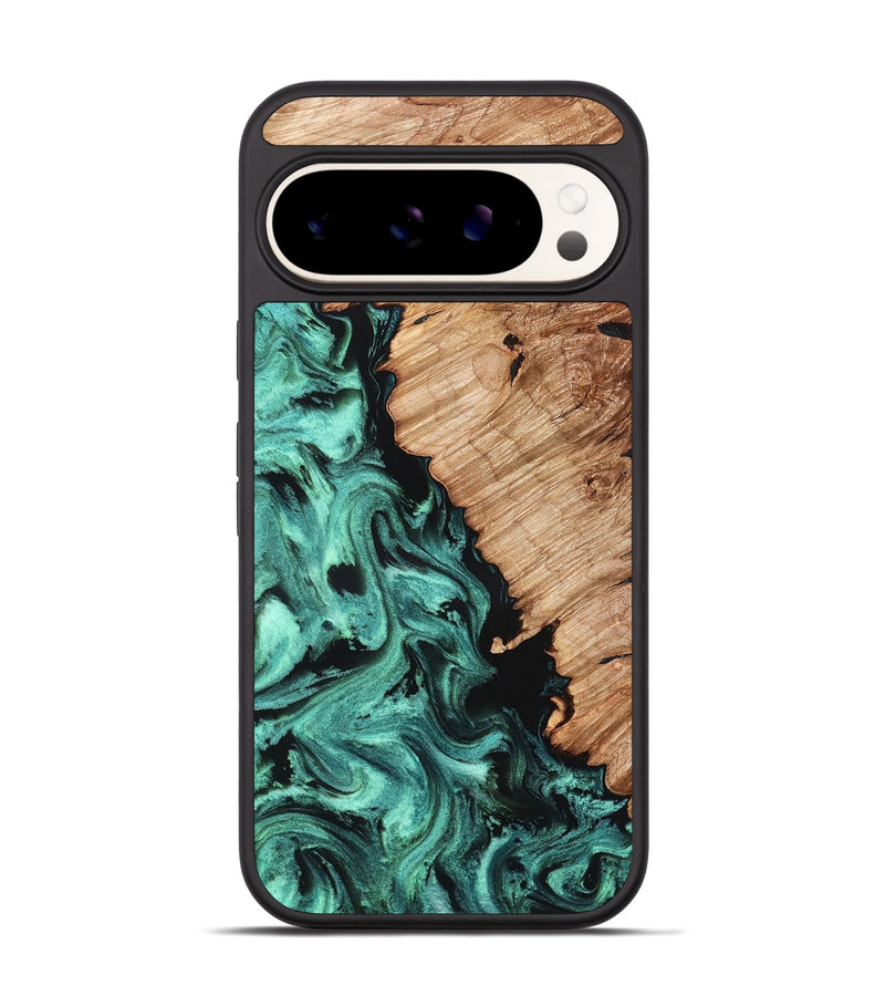 Pixel 9 Wood Phone Case - Candy (Green, 827184)