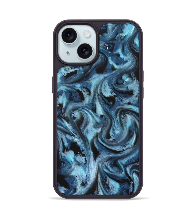 iPhone 15 ResinArt Phone Case - Shanda (Blue, 827185)