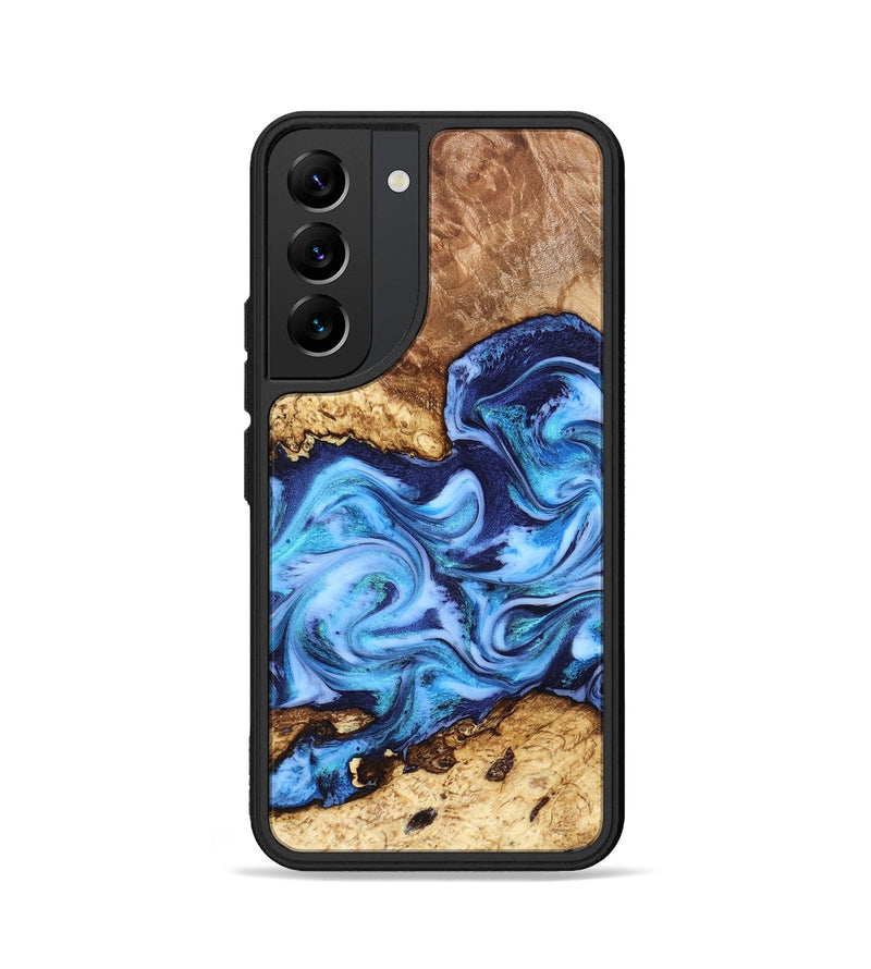 Galaxy S22 Wood Phone Case - Alonso (Blue, 827186)