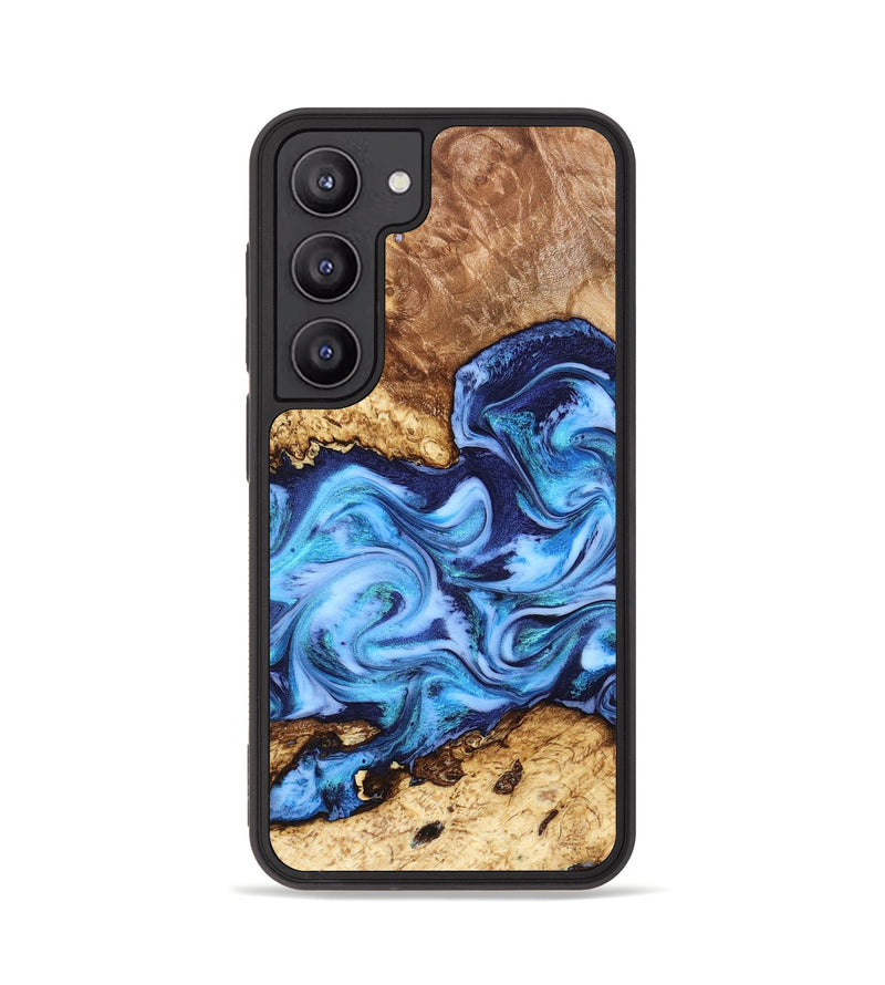 Galaxy S23 Wood Phone Case - Alonso (Blue, 827186)