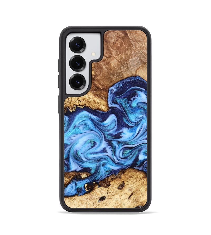 Galaxy S25 Wood Phone Case - Alonso (Blue, 827186)