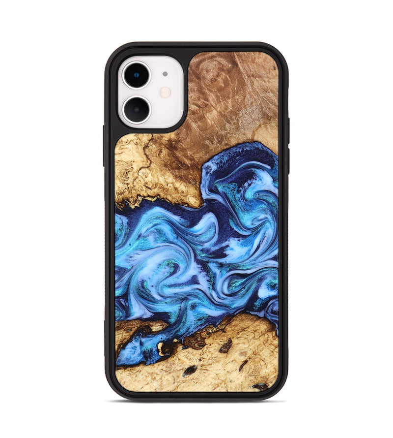 iPhone 11 Wood Phone Case - Alonso (Blue, 827186)