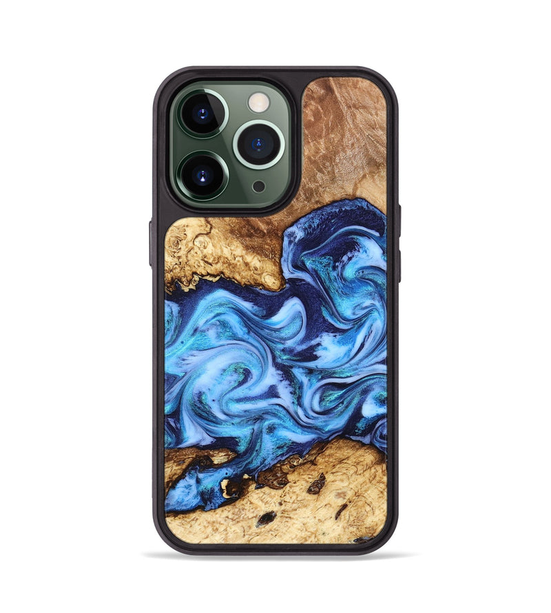 iPhone 13 Pro Wood Phone Case - Alonso (Blue, 827186)