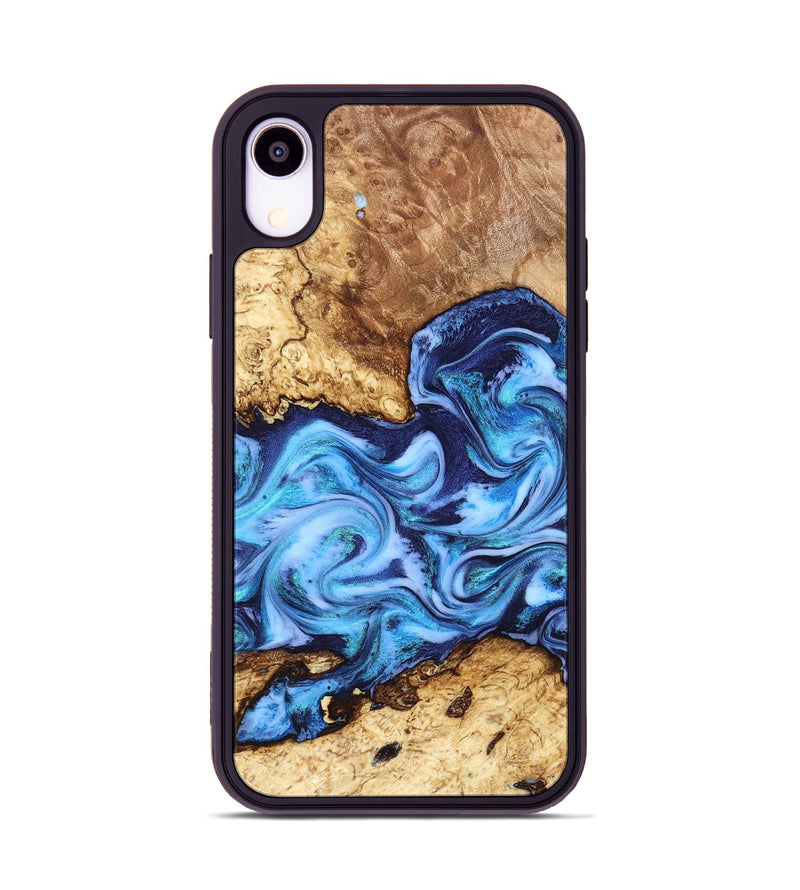 iPhone Xr Wood Phone Case - Alonso (Blue, 827186)
