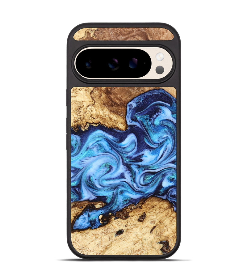 Pixel 10 Wood Phone Case - Alonso (Blue, 827186)