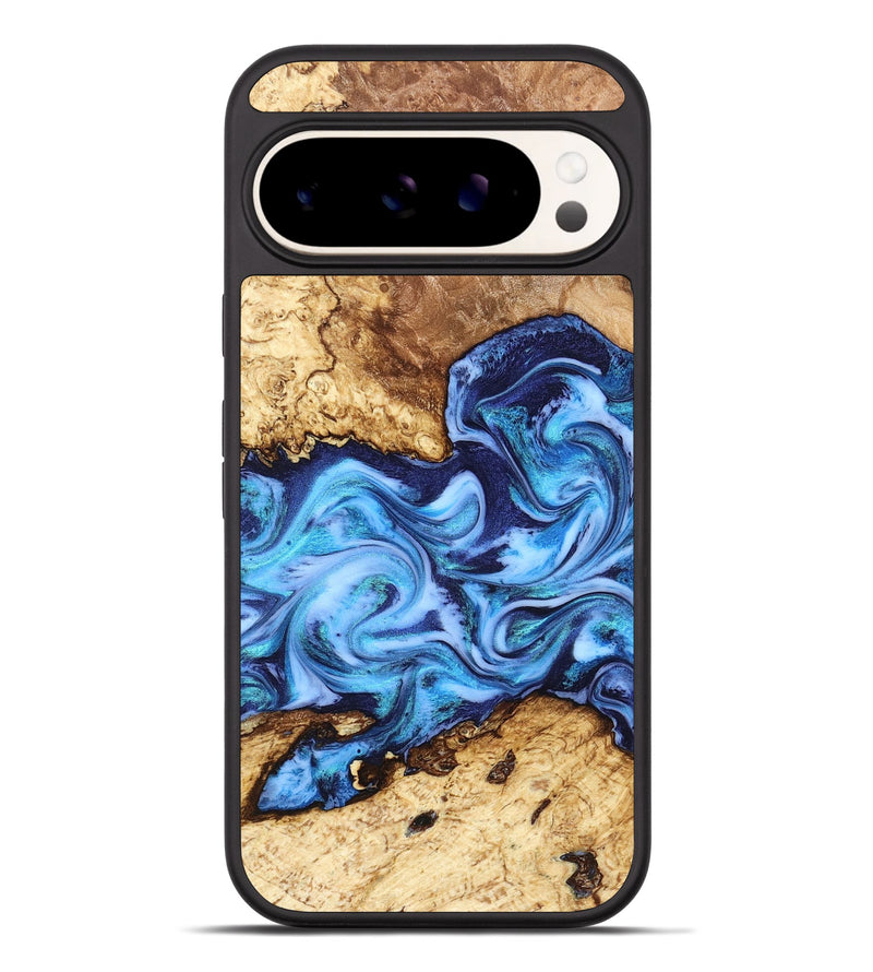 Pixel 9 Pro XL Wood Phone Case - Alonso (Blue, 827186)