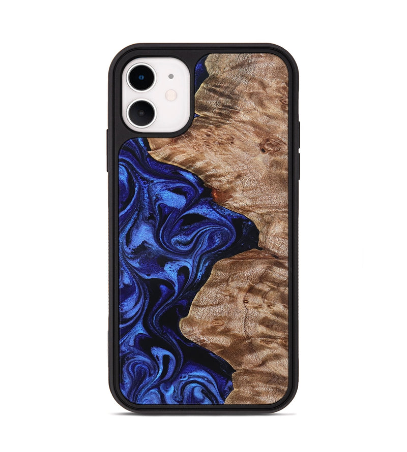 iPhone 11 Wood Phone Case - Miah (Blue, 827187)