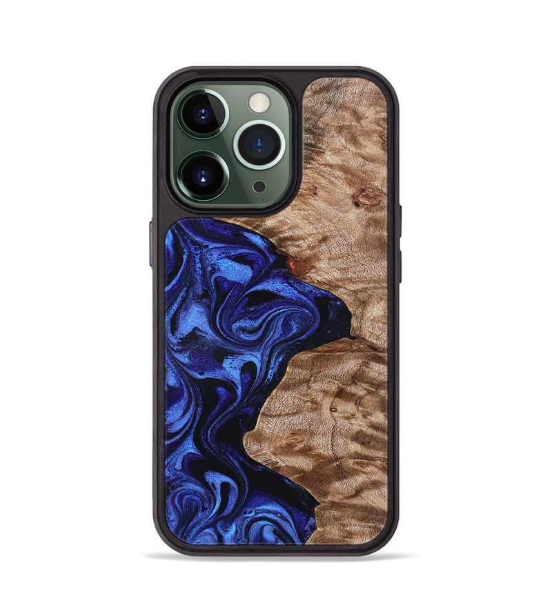 iPhone 13 Pro Wood Phone Case - Miah (Blue, 827187)