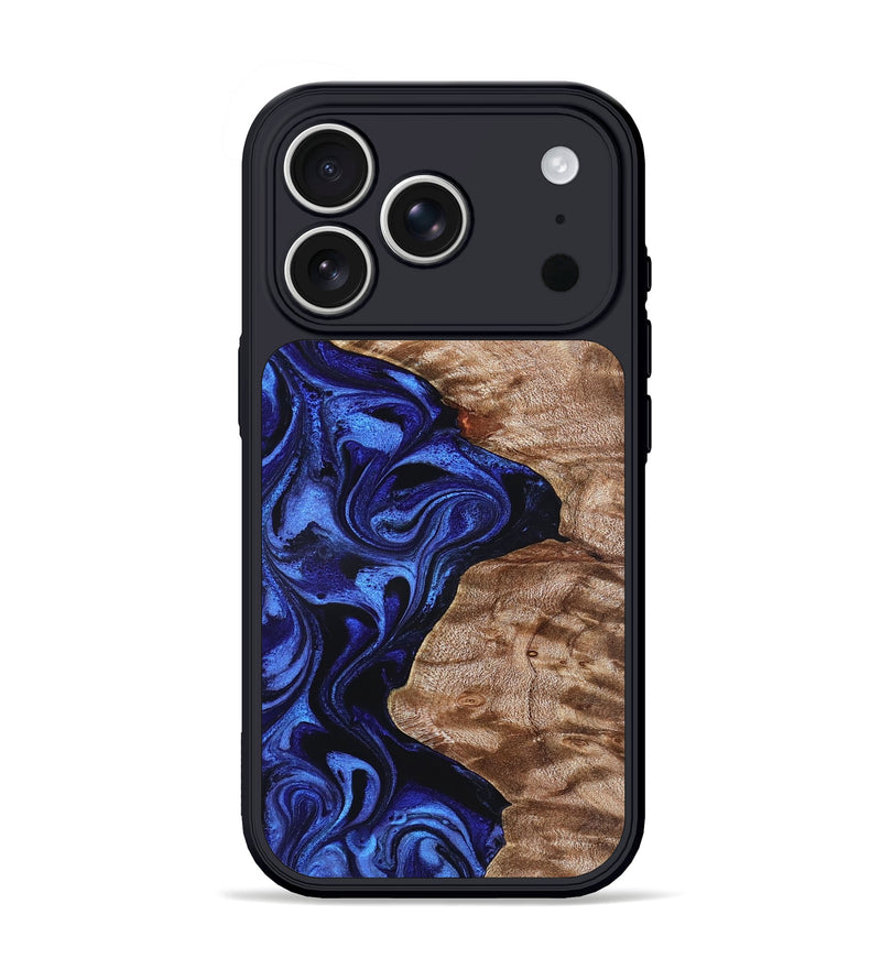 iPhone 17 Pro Wood Phone Case - Miah (Blue, 827187)