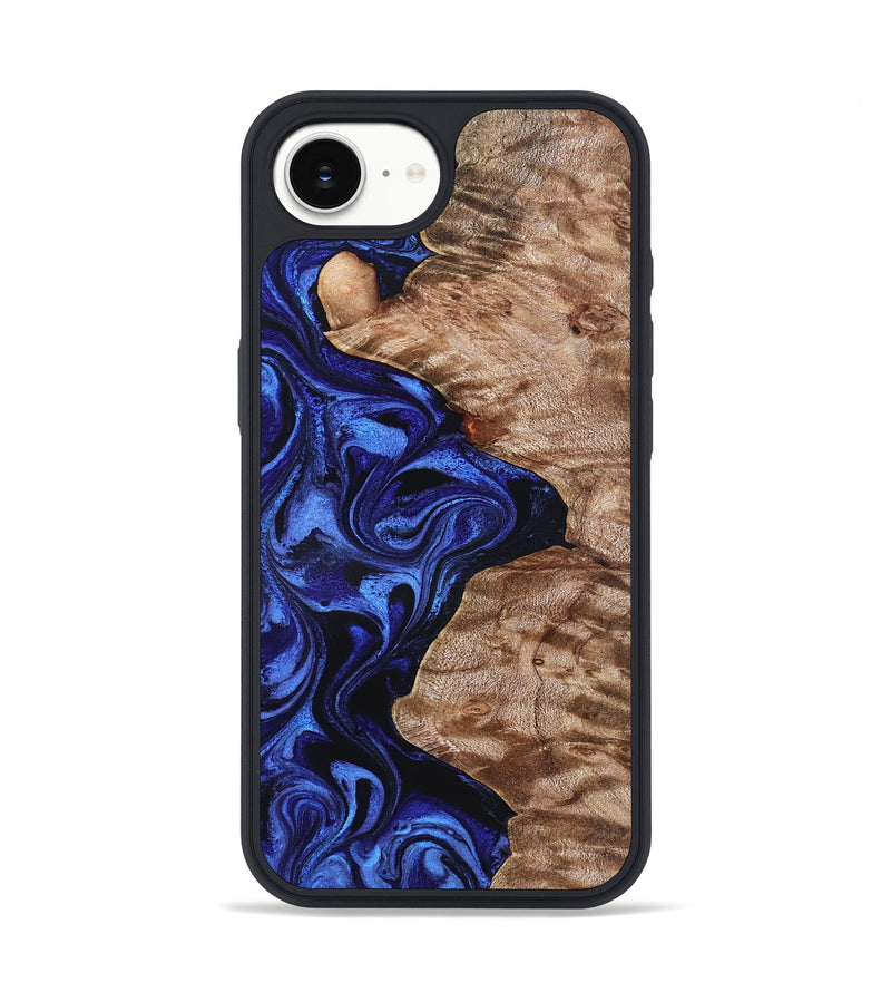 iPhone 17e Wood Phone Case - Miah (Blue, 827187)