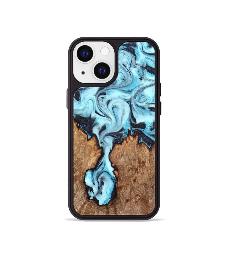 iPhone 13 mini Wood Phone Case - Ron (Blue, 827188)