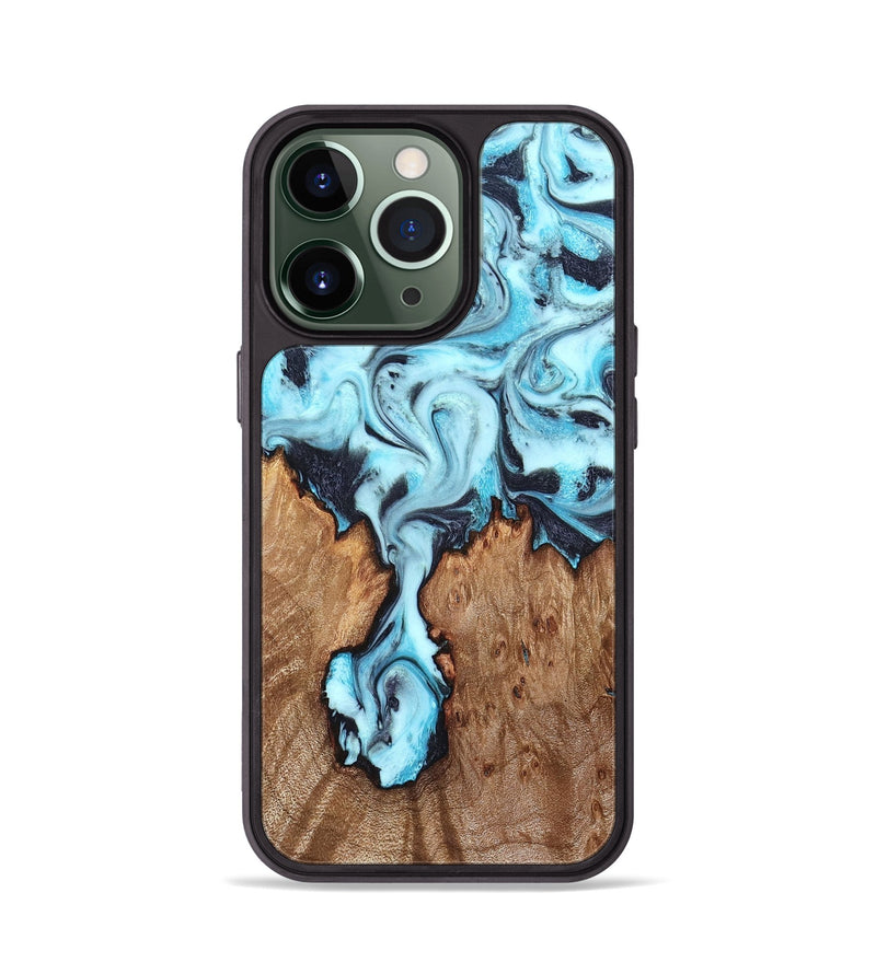 iPhone 13 Pro Wood Phone Case - Ron (Blue, 827188)