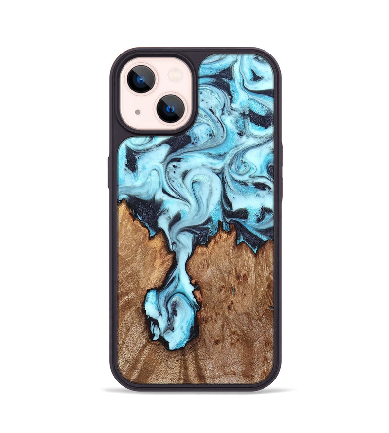 iPhone 14 Wood Phone Case - Ron (Blue, 827188)