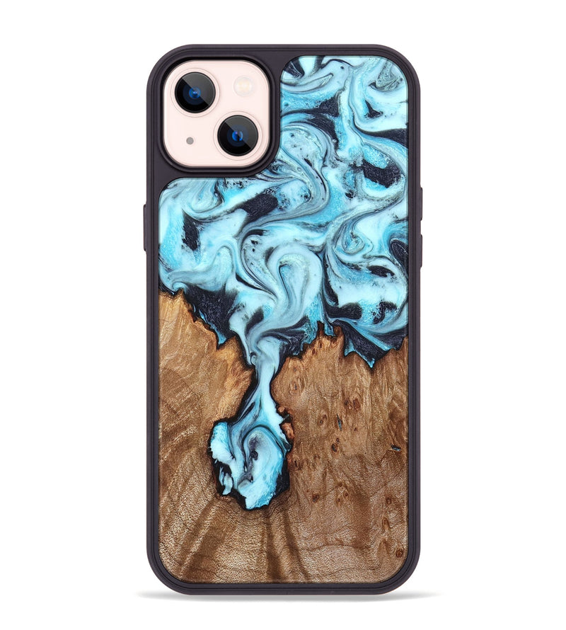 iPhone 14 Plus Wood Phone Case - Ron (Blue, 827188)