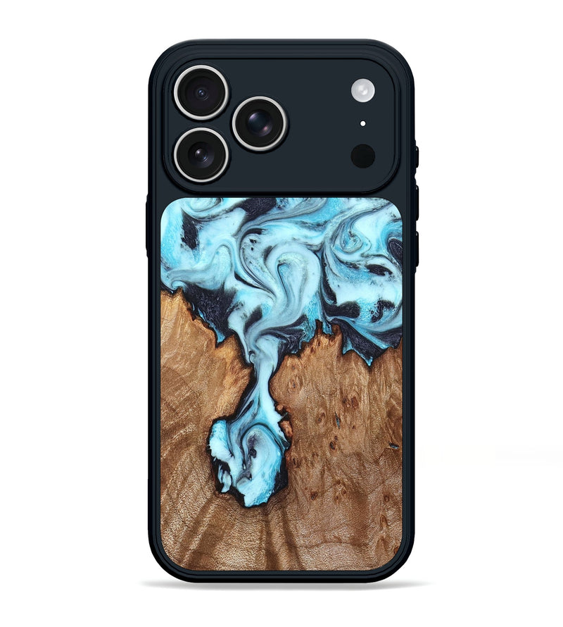 iPhone 17 Pro Max Wood Phone Case - Ron (Blue, 827188)