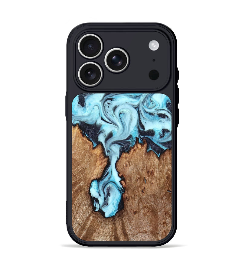 iPhone 17 Pro Wood Phone Case - Ron (Blue, 827188)