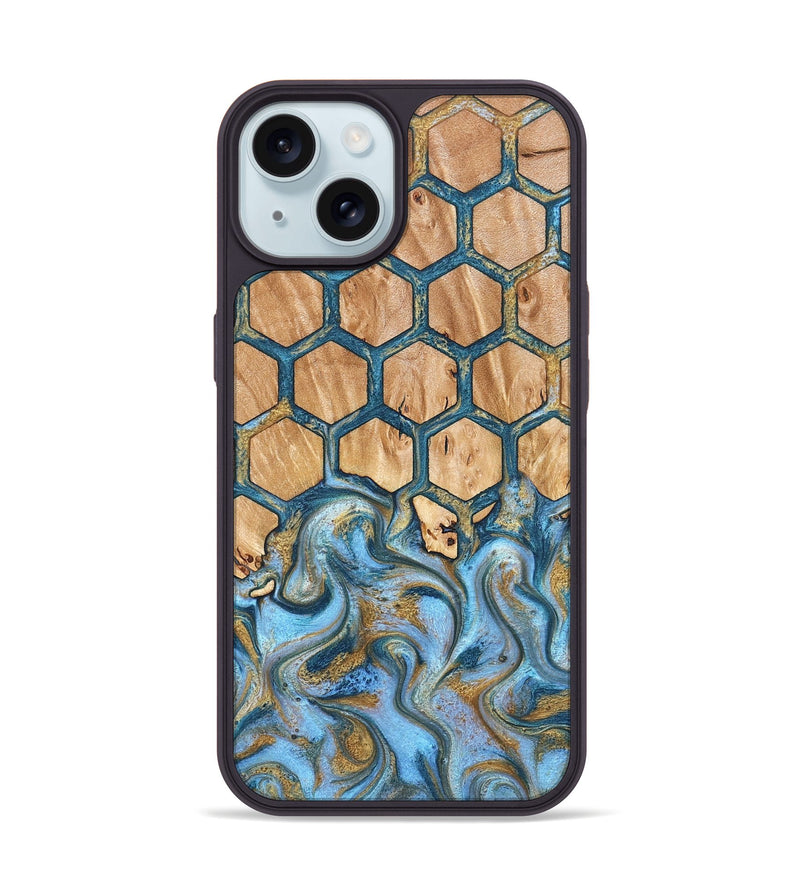 iPhone 15 Wood Phone Case - Jewel (Pattern, 827190)