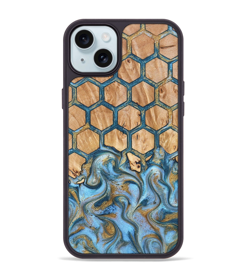 iPhone 15 Plus Wood Phone Case - Jewel (Pattern, 827190)