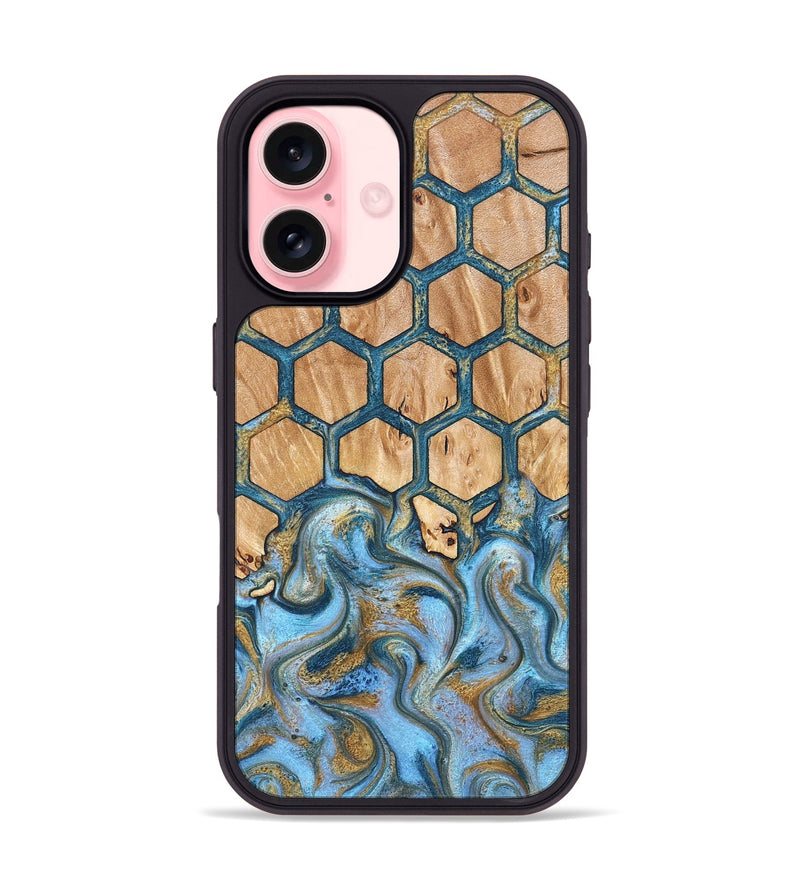 iPhone 16 Wood Phone Case - Jewel (Pattern, 827190)