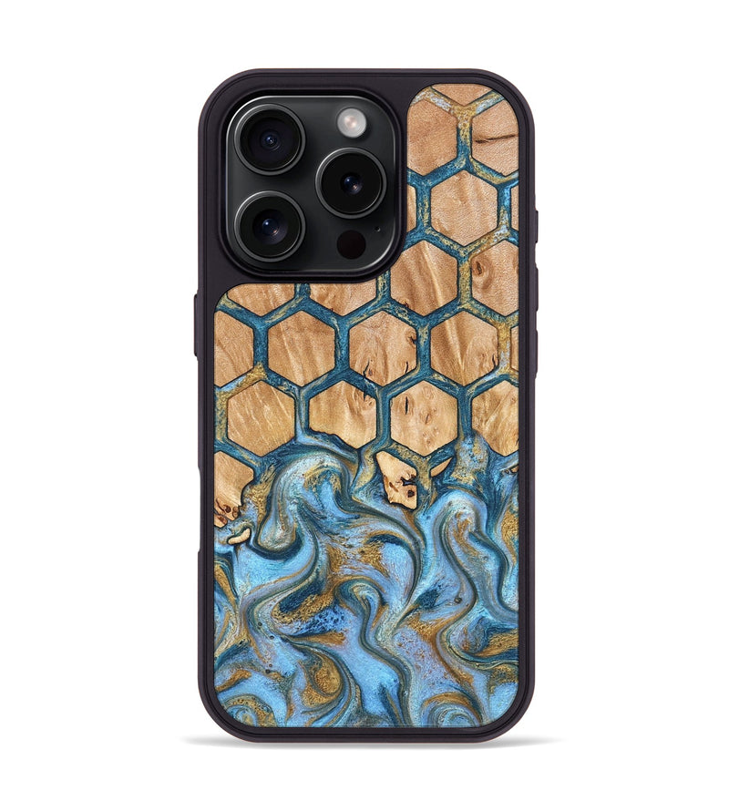 iPhone 16 Pro Wood Phone Case - Jewel (Pattern, 827190)