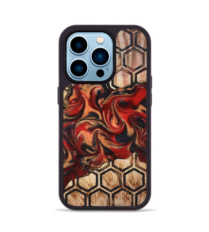 iPhone 14 Pro Wood Phone Case - Cathie (Pattern, 827192)