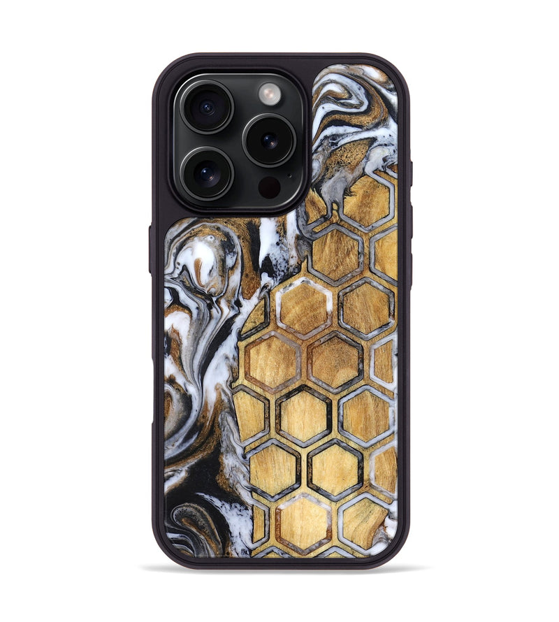 iPhone 16 Pro Wood Phone Case - Halie (Pattern, 827194)