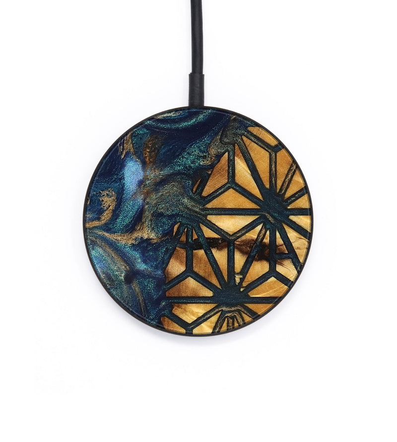 Circle Wood Wireless Charger - Erika (Pattern, 827195)