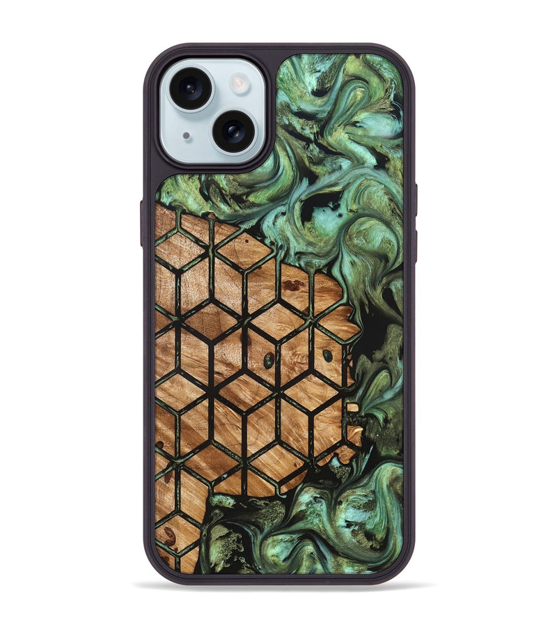 iPhone 15 Plus Wood Phone Case - Kirsten (Pattern, 827199)
