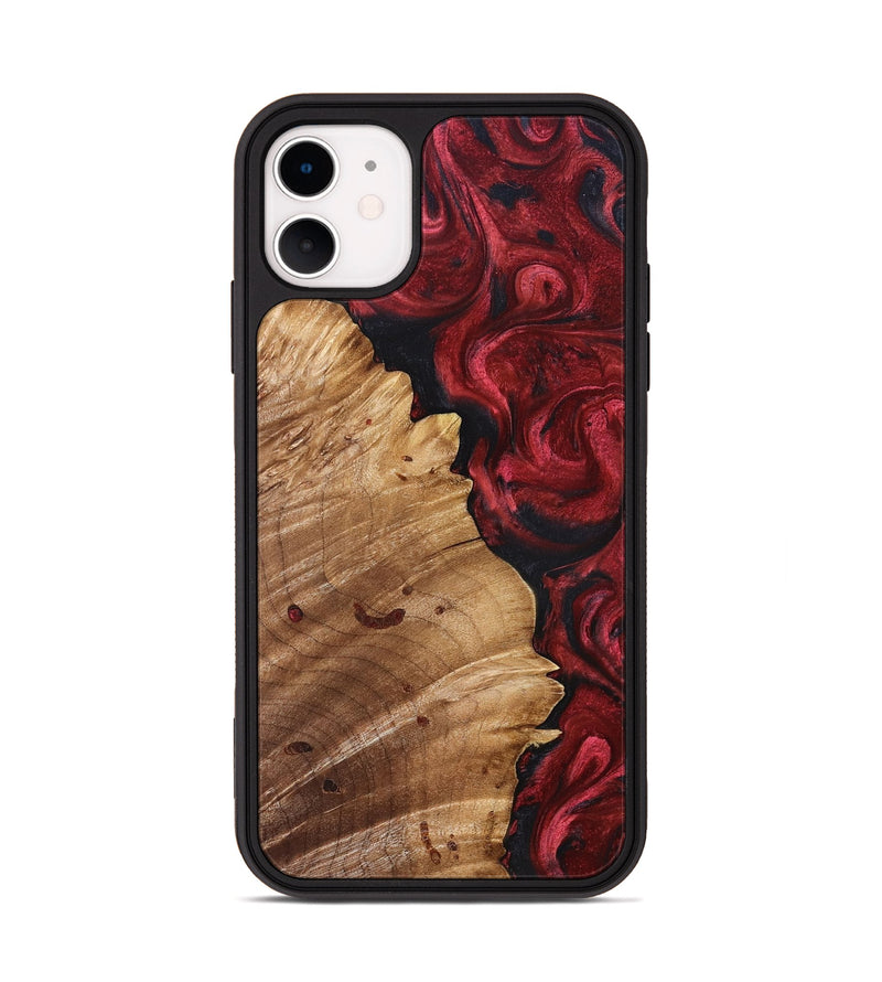 iPhone 11 Wood Phone Case - Franco (Red, 827200)